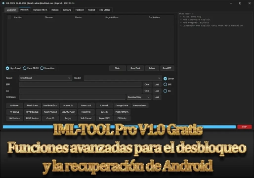 IML-TOOL Pro V1.0 Para técnicos: FRP, Flash, Bootloader y reparaciones avanzadas.