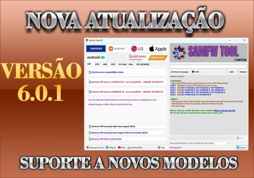 SamFw Tool v6.0.1: Samsung, Qualcomm, MediaTek, Xiaomi e LG